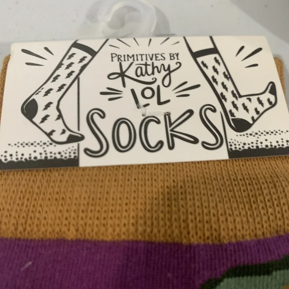 Primitives By Kathy. Wine And‎ Cheese LOL Socks